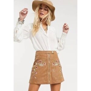 Free People Faux Leather Skirt Sz 6 NWT